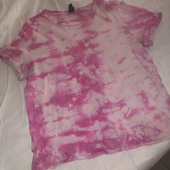 Pink tie dye T-shirt - Picture 1 of 3